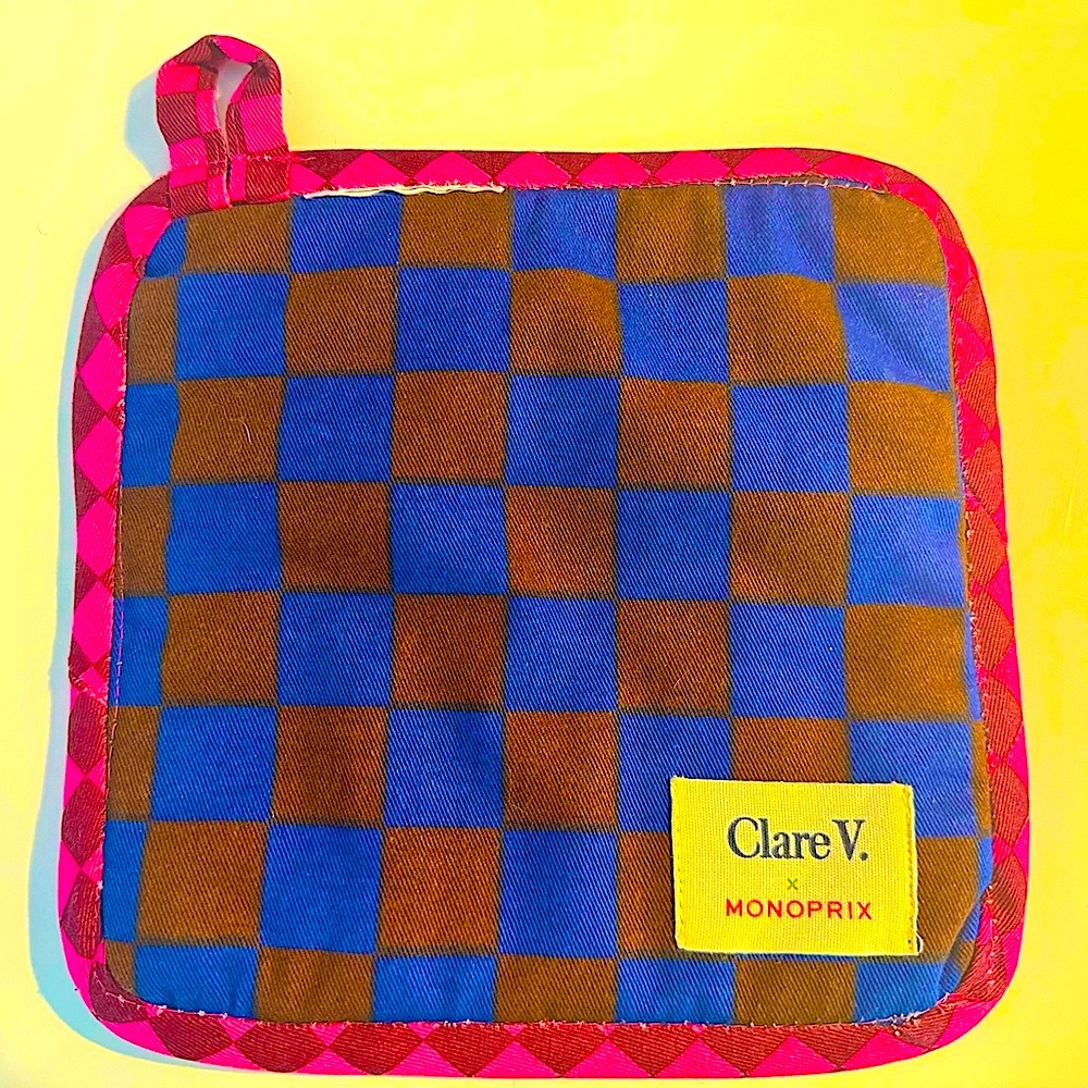 Clare V. x Monoprix Checkered Pot Holder - never used & available in France only